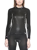 Salewa Camiseta Manga Larga Shirt SW Seamless W LONgsleeve Zip-T (Negro)