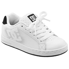 DC Youth Shoes Tag White Metallic Silver