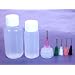 Beachcombers! 1oz & 1/2oz Soft Squeeze Fine Metal Tip Moroccan Blunt Needle Syringe Type Body Art Henna Tattoo Applicators, 5 Tips 2 Bottles