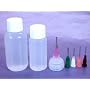 Beachcombers! 1oz & 1/2oz Soft Squeeze Fine Metal Tip Moroccan Blunt Needle Syringe Type Body Art Henna Tattoo Applicators, 5 Tips 2 Bottles