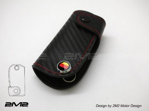 LVW01-3-B Leather key fob holder case chain cover For Polo Golf Variant Plus GTI GTD Beetle Estate Cobriolet Scircco Jette Touran Passat Touareg Tiguan Phaeton Volkswagen cc X1 UP! EOS Sharan R Models BlueMotion Caddy Muiltivan California Vento