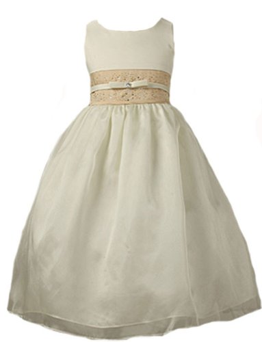 New Twinkling Rhinestone Pageant Flower Girl Dress (3 Colors Available) 2 to 12 Girls
