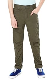 Pure Cotton Adjustable Waist Buckle Chinos