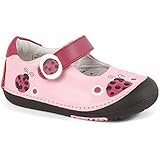 Momo Baby Girls First Walker/Toddler Ladybugs Mary Jane Leather Shoes