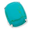 Sterling Silver Rectangle Turquoise Ring
