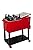 HIO 73 Qt Outdoor Patio Cooler Table On Wheels, Rolling Cooler With Shelf
