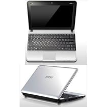 MSI U135-415US 10-Inch Silver Netbook - 7.5 Hour Battery Life