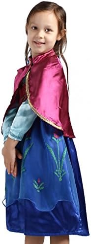 Santana Fashion Girls Snow Queen Costume Snow Princess Dresses - BK-Anna (Anna, US-6/7)
