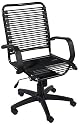 Euro Style Bradley High Back Bungie Office Chair, Black Bungies / Graphite Black Frame