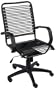 ITALMODERN Bradley High Back Bungie Office Chair, Black Bungies / Graphite Black Frame