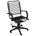 ITALMODERN Bradley High Back Bungie Office Chair, Black Bungies / Graphite Black Frame