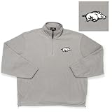 Arkansas Razorbacks NCAA Glacier Fleece Pullover Sweatshirt (Grey Heather)