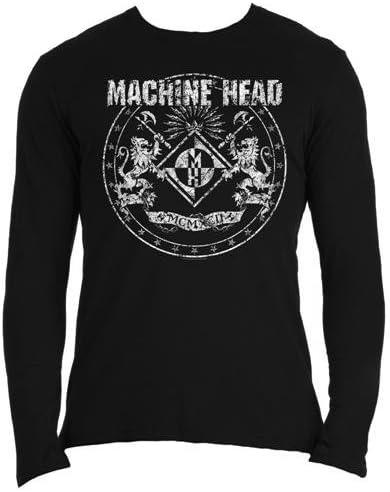 Machine Head Classic Crest Official Mens New Black Long Sleeve Shirt