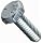 Grade 5 Zinc Plated Steel Hex Bolt, 1/4"-20, 3-3/4" Length (Pack of 10)