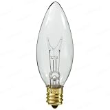 25 Pcs. 40w Candelabra Torpedo Clear Bulbs