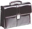 Mancini Burgundy Leather Triple Compartment Brifcase/front Organizer