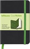 Produkt-Bild: CoolNotes, Black/Leopard Green: Liniert und blanko. Seite f&uuml;r pers&ouml;nliche Daten. Tasche f&uuml;r lose Notizen