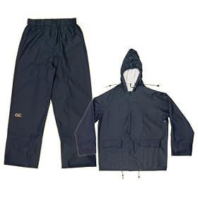 CLC Rain Wear R108L Navy Blue Polyurethane 2-Piece Suit, Large by Custom Leathercraft
