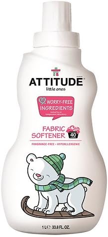 Attitude Little Ones Fabric Softener, Fragrance Free 33.8 oz (pack of 4)