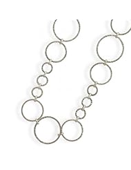 MMA Silver - 23 inch Textured Multisize Link Necklace