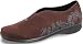 Women's Orthopedic Aetrex Essence Maggie Brown Suede Shoe with Embroidery Detail
