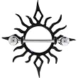 Black TRIBAL SUN FIRE Nipple Shield