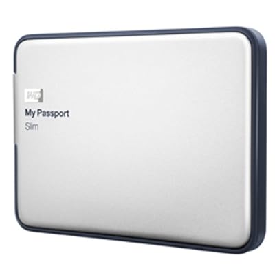 WD My Passport Slim 2TB Portable External Hard Drive (Metal Silver)