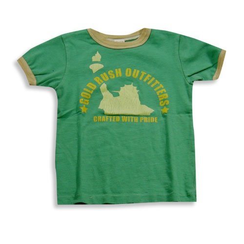 Gold Rush Outfitters - Infant Boys Short Sleeve Top, Green, Tan (Size 6-12Months)