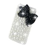 Classic Bling Bownot Full Pearls Diamond Crystal Hard Case Cover for Iphone 4 / 4s / 4g