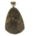 Jade Pendant 11 Stone Green Slab Matte Silver Heart Genuine Crystal Healing 2.2