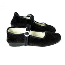 Samt-Ballerina CHINA FLAT schwarz