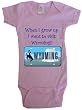 WHEN I GROW UP I WANT TO VISIT WYOMING - BigBoyMusic Baby Designs - White, Blue or Pink Onesie / Baby T-shirt