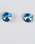 7mm Aqua Swarovski Crystal Fashion Studs