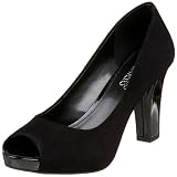 Franco Sarto Women's Value Peep Toe Pump,Black,8 M US