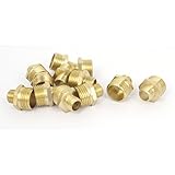 uxcell　六角径ニップル　六角真鍮継手　M/Mネジ　13mm－ 20mm オスネジ　真鍮　12個入り