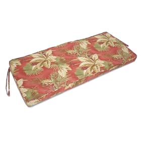 4 Foot Bench Cushion, Olive, Brick, Floral from Furniture Cushions