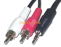 Belkin Audio Y Cable Splitter 1-Mini Plug/2-RCA Plugs (6ft)