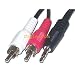 6FT 3.5mm Mini Plug to RCA Hook Computer To Stereo 6 FT