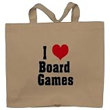 I Love/Heart Board Games Totebag (Cotton Tote / Bag)