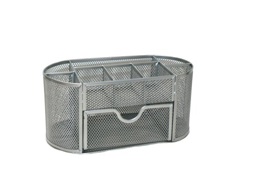 Design international group mesh desk organizer, silver …