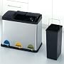3 Compartment Recycling Bin - Stainless Steel
