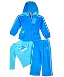 Adidas Babygirls Infant 3 Piece Velour Set Turquiose/Aqua 41H%2Bx0jFEBL. SL160 Adidas Babygirls Infant 3 Piece Velour Set Turquiose/Aqua
