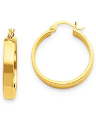 4mm, 14K Yellow Gold Polished Hoop Earrings, 45mm (1 3/4")