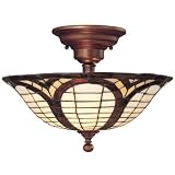 Semi-Flush Tiffany Ceiling Light Fixture from Destination Lighting