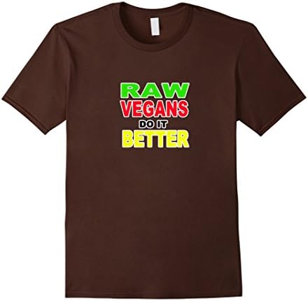 Men's Raw Vegans Do It Better T Shirt  Medium Brown