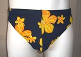 Navy/Yellow Flowers Bikini Swimwear Briefs