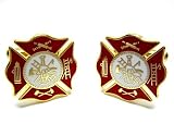Fire Department Rescue EMT Shield Cufflinks