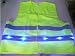 Flashing LED Safety Vest, Reflective Workers Vest with Blue LED and 3 Flashing Functions (1 Size Fits All)