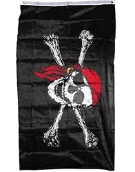 NEW 3x5 Pirate w/ Red Bandana 3 x 5 Jolly Roger Banner
