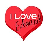 I Love Edward Heart Temporary Tattoos - 6 Tats per Pack